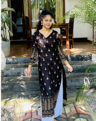 Black Kurtha Top