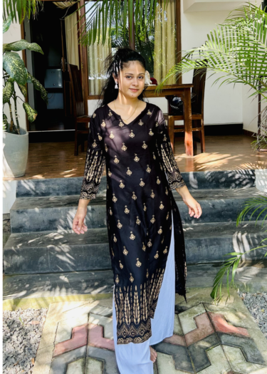 Black Kurtha Top