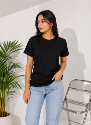 Black Essential Crew Neck T-Shirt