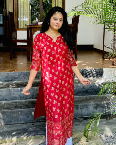 Maroon Kurtha Top