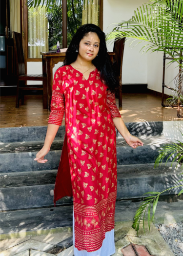 Maroon Kurtha Top