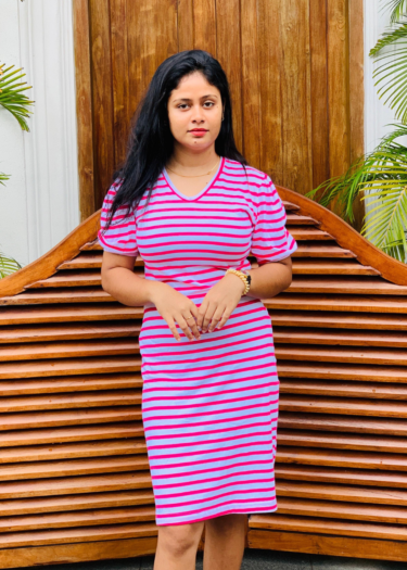 Pink Stripe Comfort Dress