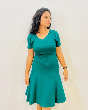 Emerald Green Fit & Flare Dress