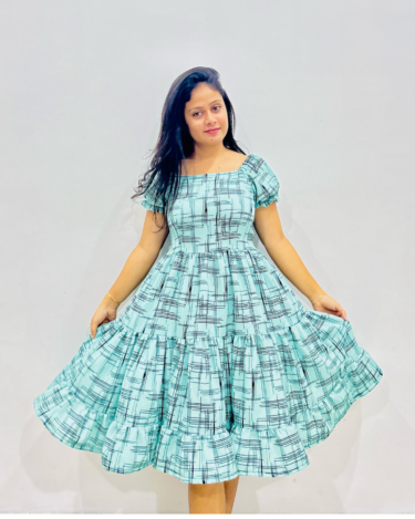 Green Breeze Tiered Princess Dress