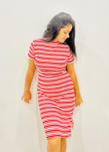 Alternative view of Waffle Candy Highneck Bodycon Dress