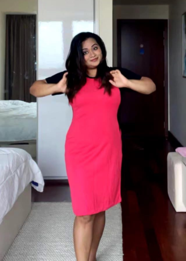 Alternative view of Hot Pink Two Tone Dress