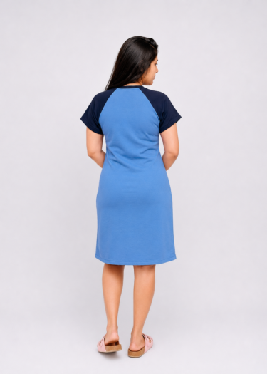 Alternative view of Blue Two Tone Dress