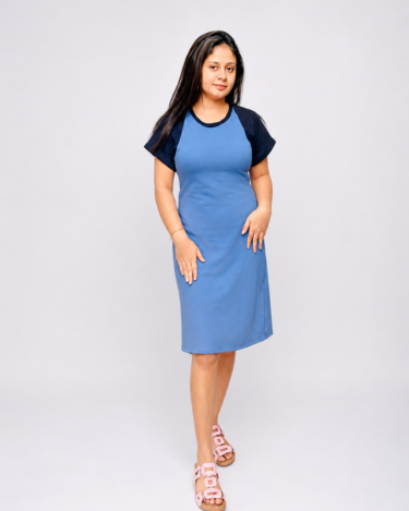 Blue Two Tone Dress