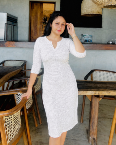 Alternative view of White Printed Back open Soft Ivory Frock