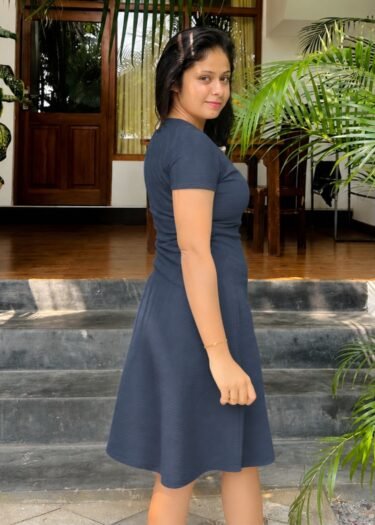 Alternative view of Grey Front Zip Bodycon Dress